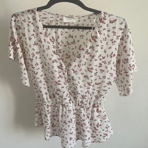 White with pink floral top!